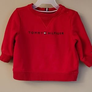Tommy Hilfiger red crew neck sweatshirt
